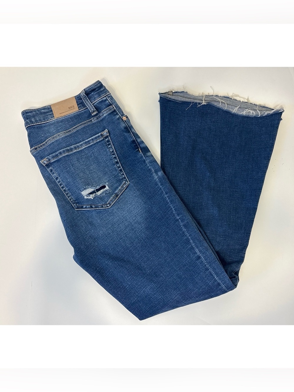 Parker Women's Distressed Raw Hem Blue Jeans